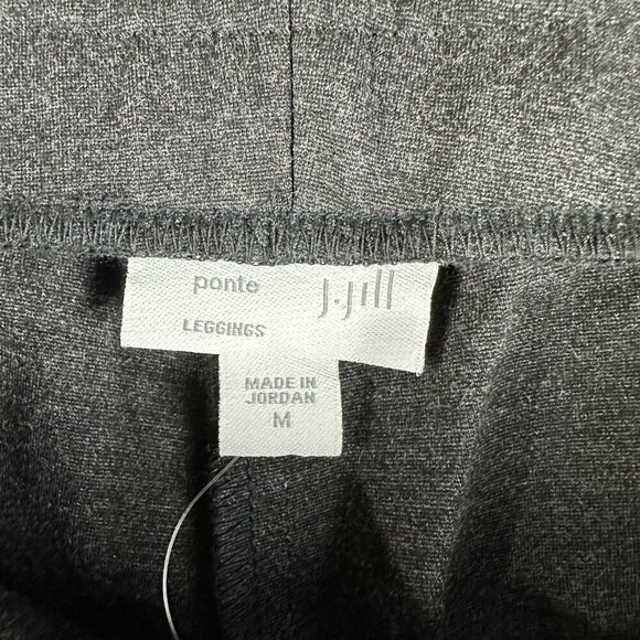 J Jill Pants Womens Medium Ponte Legging Gray Stretch Elastic Waist Tapered Leg - Picture 3 of 6